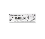 Schild "Imkerin mit Schwarm ..."