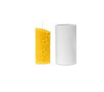 Kerzenform Stumpen oval mit Sternenreliefs