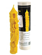 Kerzenform Kerze mit Biene auf Wabe groß (15.5 cm)