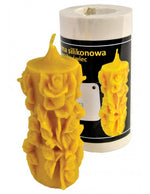 Kerzenform mit Rosen (10.1 cm)