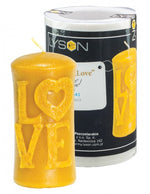 Kerzenform Stumpen "Love"