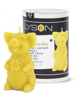 Kerzenform Schwein mit Kleeblatt