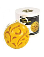 Kerzenform Kugel mit Muster (8,5cm)