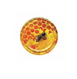 Blüte mit Biene gelb, Deckel TO82