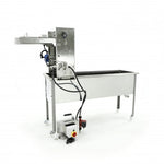 Entdeckelungsmaschine mit geschlossenem Wasserkreislauf, Kettenförderer, Lyson MINIMA Line