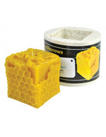 Kerzenform Würfel mit Bienenwaben (6 cm)