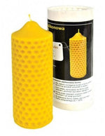 Kerzenform Stumpen mit Bienenwaben (16cm)