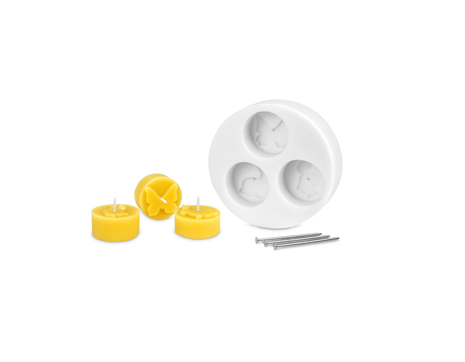 Kerzenform Teelicht Frühling 3er