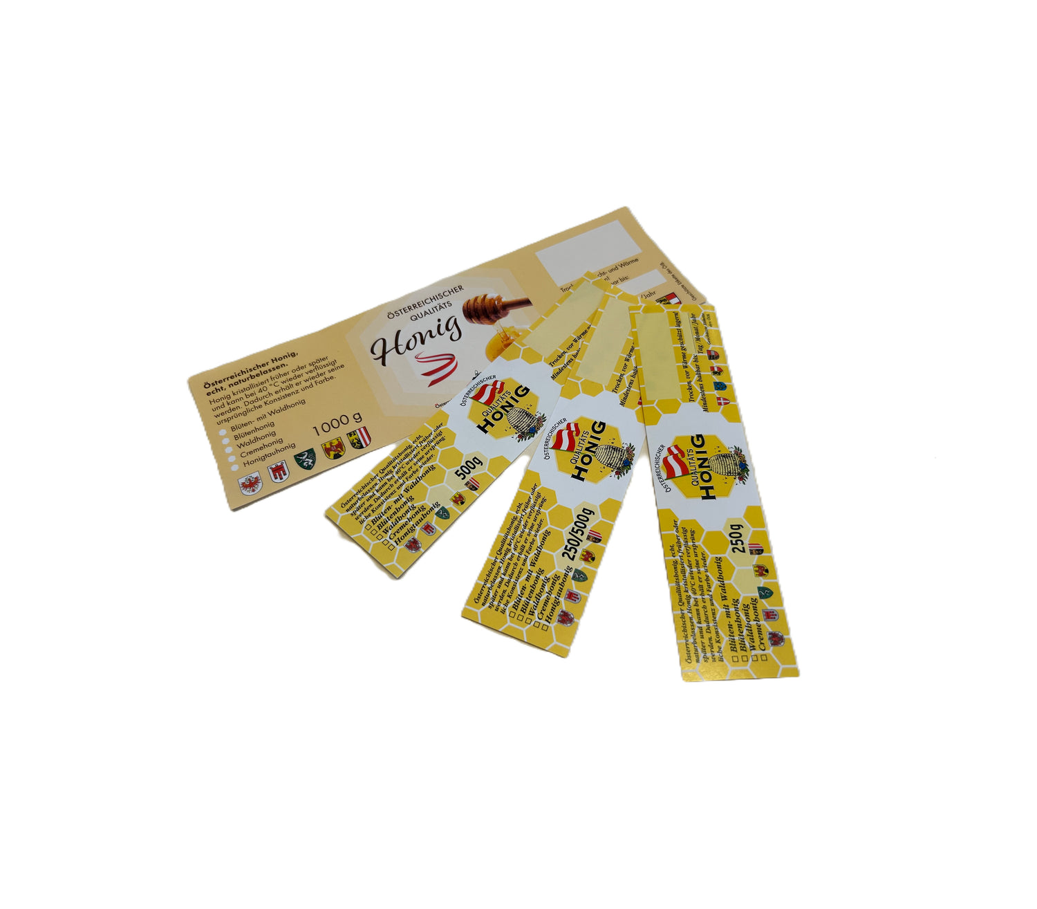 Österreichischer Imkerbund Etiketten (auswählbar 250g, 250/500g, 500g, 1000g)