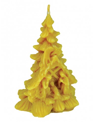 Kerzenform Weihnachtsbaum mit Krippe (16 cm)