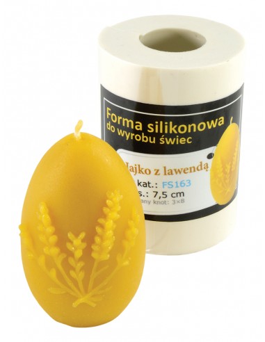 Kerzenform Ei mit Lavendel (7.5cm)