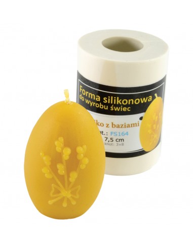 Kerzenform Ei mit Palmkätzchen (7.5cm)