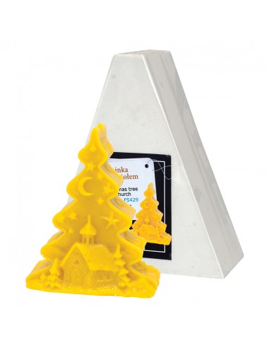 Kerzenform Weihnachtsbaum mit Kirche