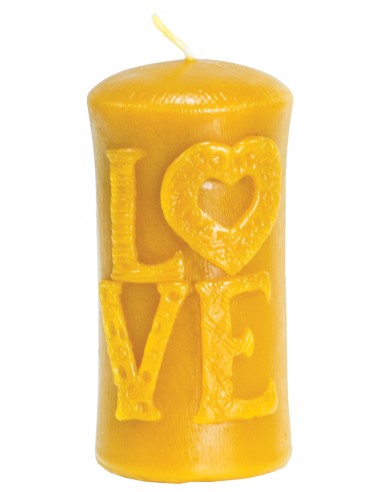 Kerzenform Stumpen "Love"