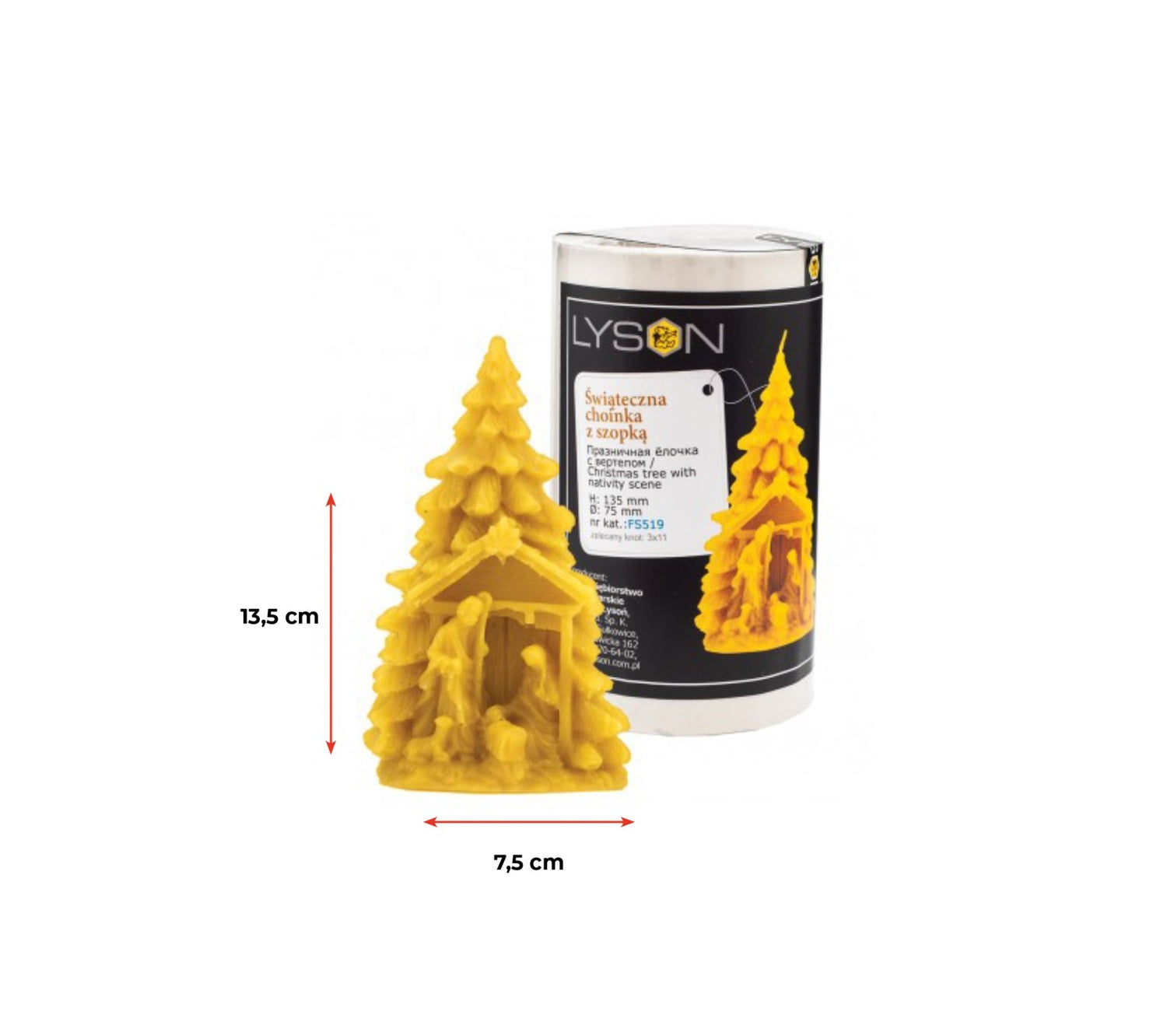 Kerzenform Weihnachtskrippe groß  (135mm)