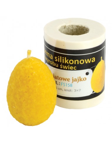 Kerzenform Ei mit Blumen (5.5cm)