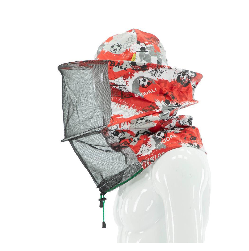Kinderhut mit Schleier "Fußball" (mit Gummiband)