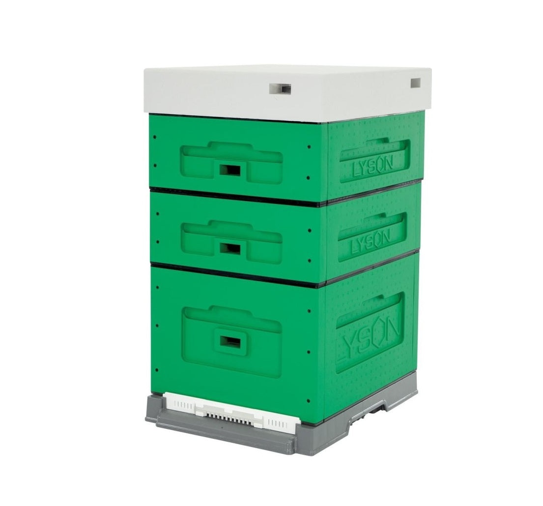 Dadant Blatt Beutenset mit Plastikboden und Fütterer 7,5 Liter, Lyson