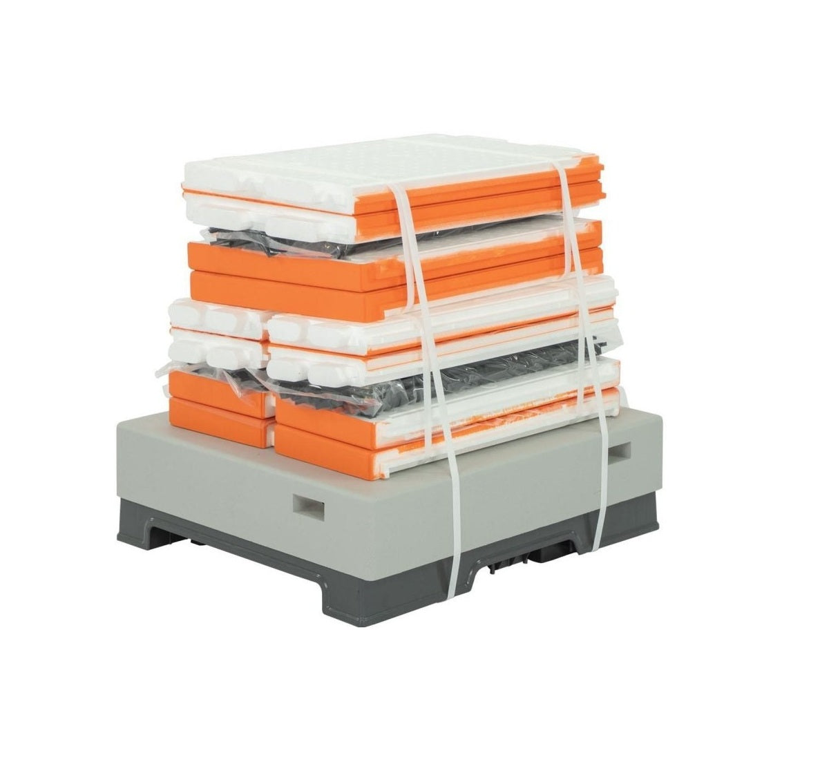 Dadant Blatt Beutenset mit Plastikboden hoch, Lyson, orange verziert