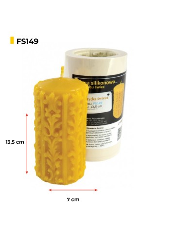 Kerzenform Stumpen mit "Celtig" Muster (135mmÏ, Ø70mm)