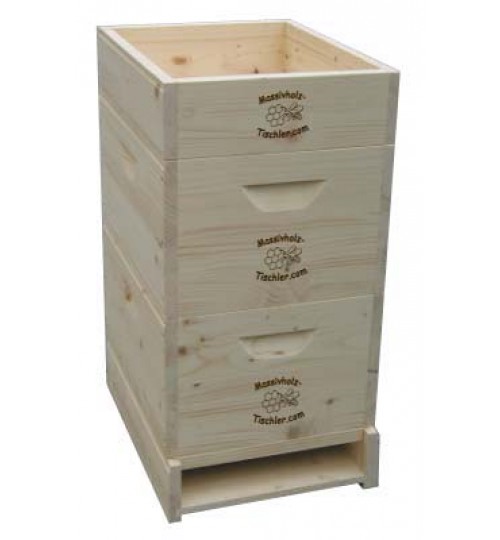 Beutenset Flachzarge, m. Gitterboden, 10-er Breitwabe