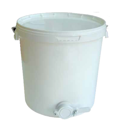 Abfülltopf PP 17,7l, mit Kunststoffhahn 6/4"