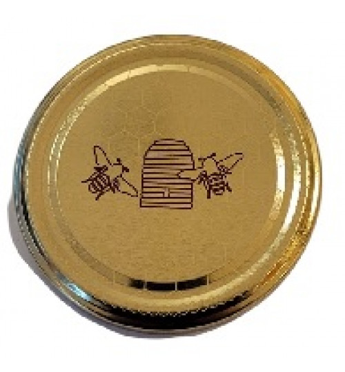 Deckel TO70 Metall, Gold Bienenkorb
