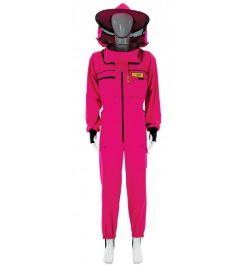 Kinder-Imkeroverall pink, mit Hut und Schleier
