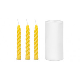 Christbaumkerzen gedreht 3er (9cm)