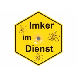 Saugnapfschild "Imker im Einsatz" Wabe